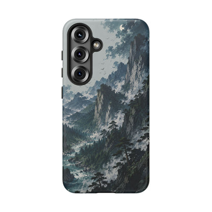 Mountain Landscape Phone Case — Misty Peaks Protective Tough Case