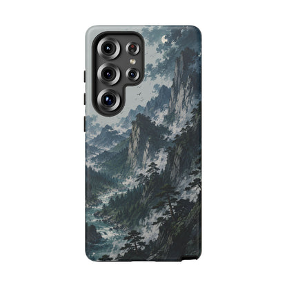 Mountain Landscape Phone Case — Misty Peaks Protective Tough Case