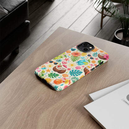 Tropical Cocktail Phone Case — Summer Beach Pattern iPhone Case