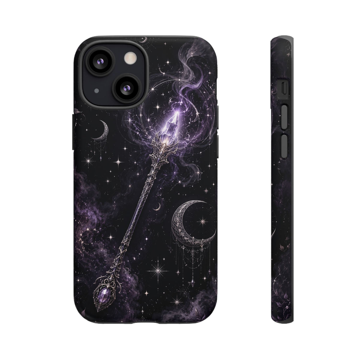 Celestial Magic Wand Phone Case — Mystic Moon & Stars Galaxy Tough Case
