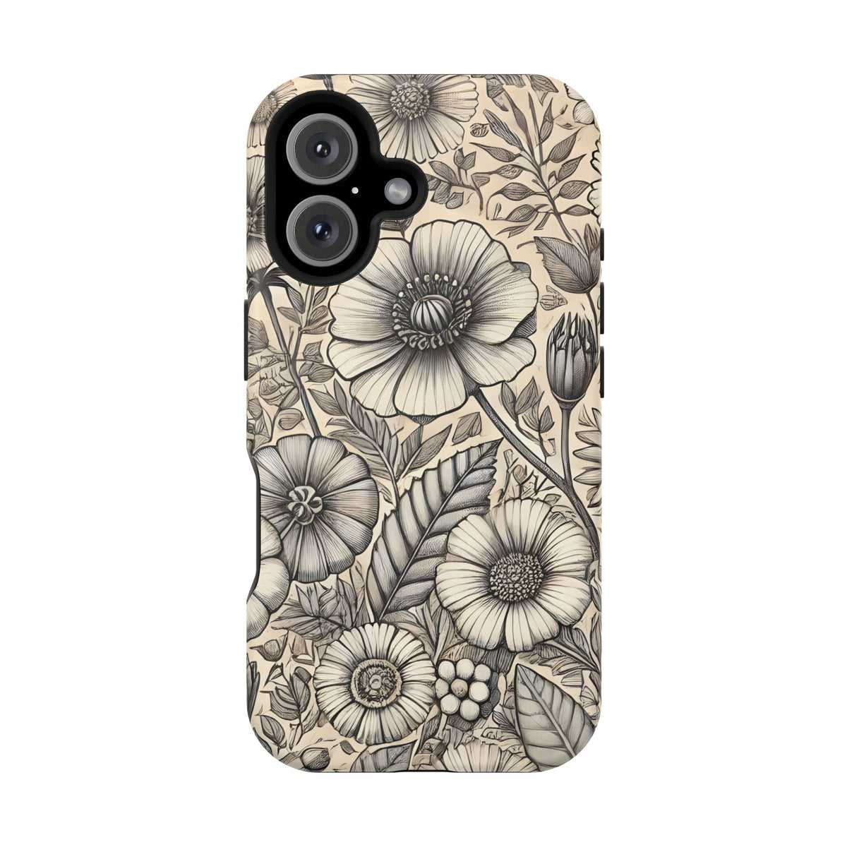 Paper Flowers Impact-Resistant Case