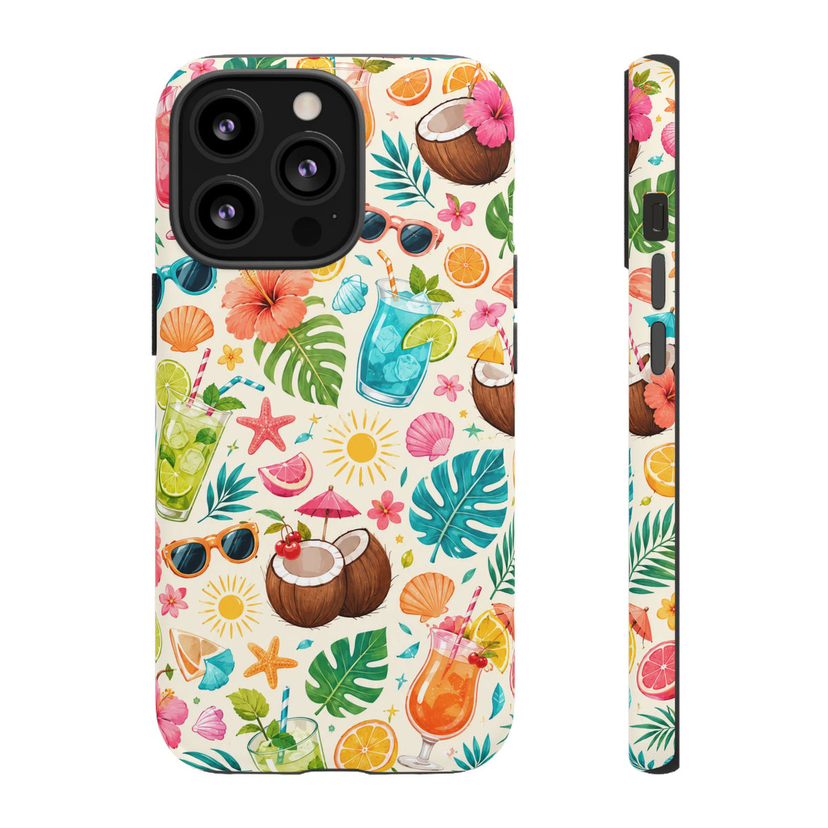 Tropical Cocktail Phone Case — Summer Beach Pattern iPhone Case