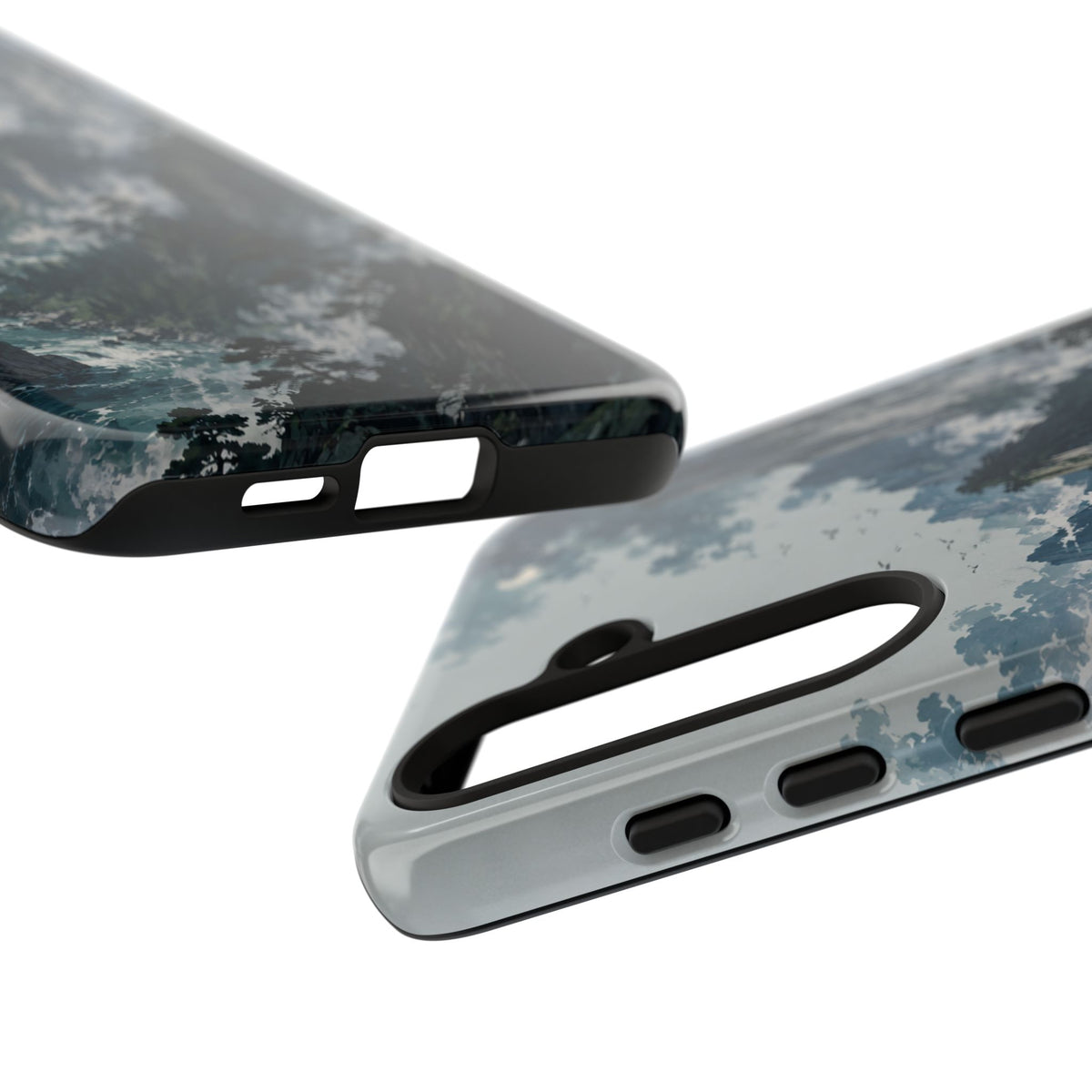 Mountain Landscape Phone Case — Misty Peaks Protective Tough Case