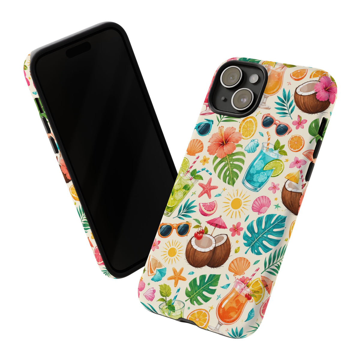 Tropical Cocktail Phone Case — Summer Beach Pattern iPhone Case
