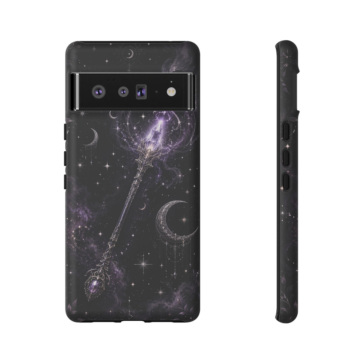 Celestial Magic Wand Phone Case — Mystic Moon & Stars Galaxy Tough Case