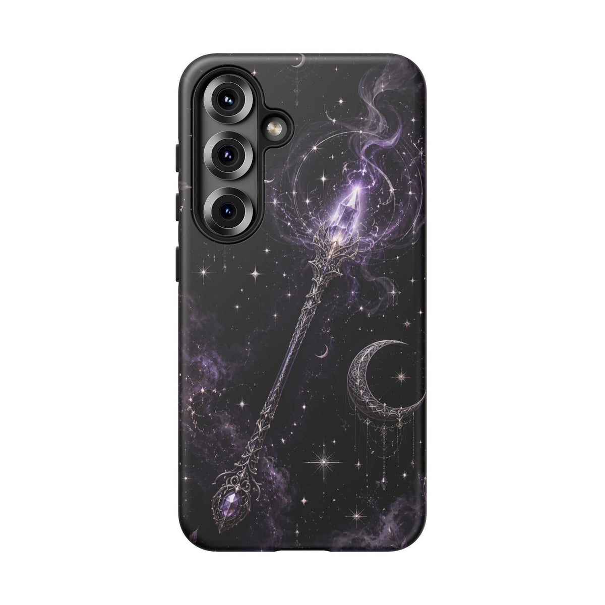 Celestial Magic Wand Phone Case — Mystic Moon & Stars Galaxy Tough Case
