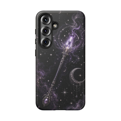 Celestial Magic Wand Phone Case — Mystic Moon & Stars Galaxy Tough Case