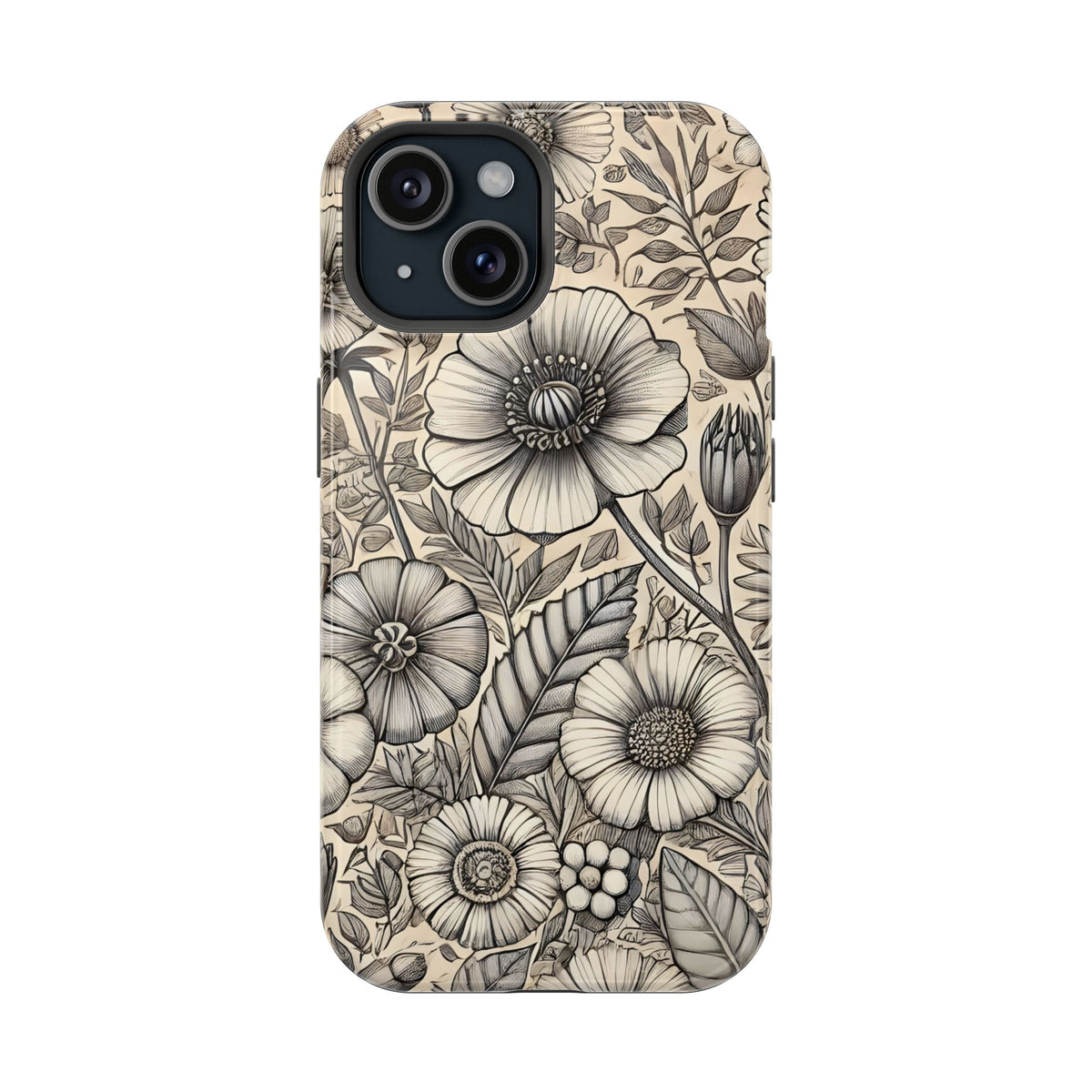 Paper Flowers Impact-Resistant Case