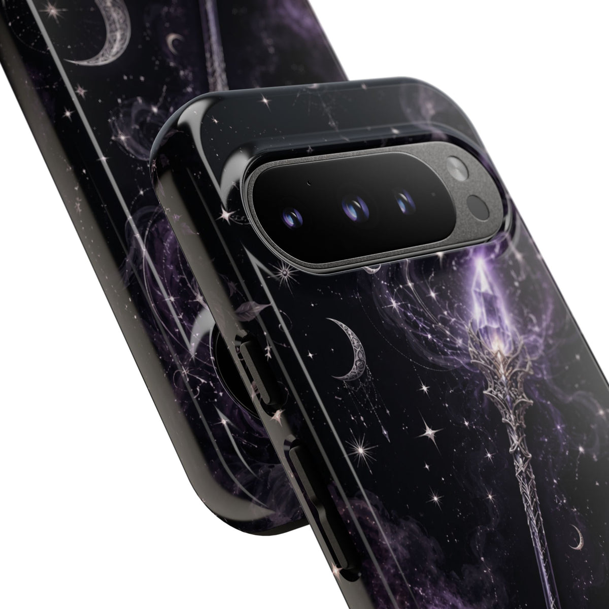 Celestial Magic Wand Phone Case — Mystic Moon & Stars Galaxy Tough Case