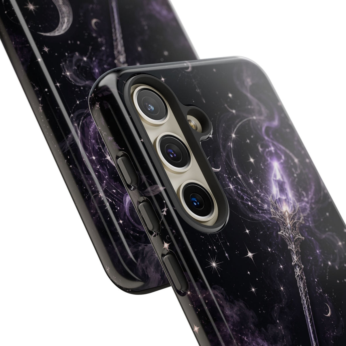 Celestial Magic Wand Phone Case — Mystic Moon & Stars Galaxy Tough Case