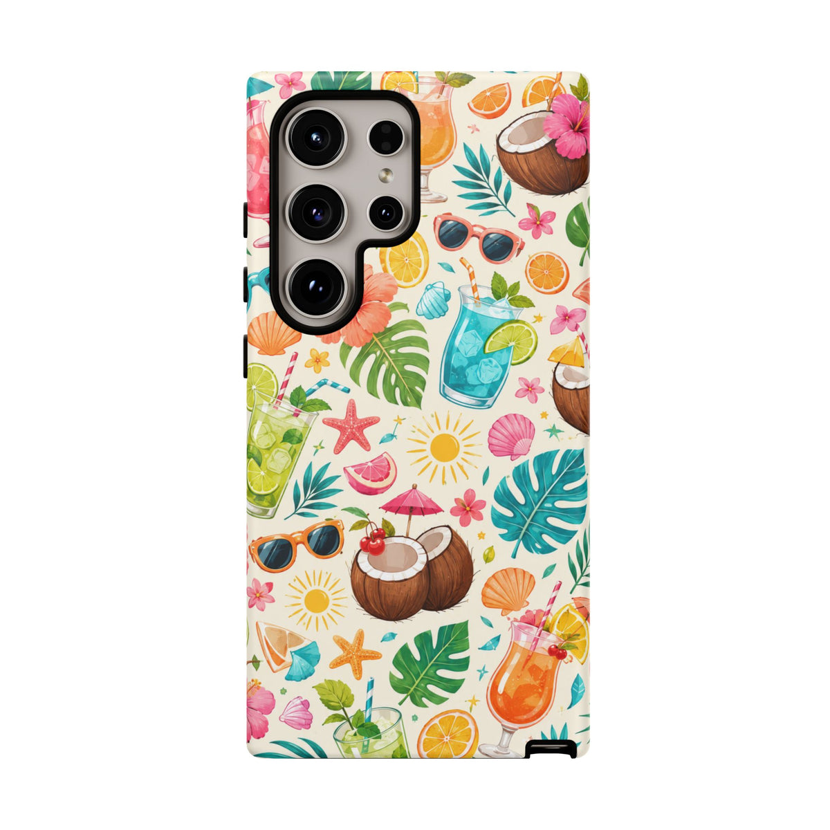 Tropical Cocktail Phone Case — Summer Beach Pattern iPhone Case