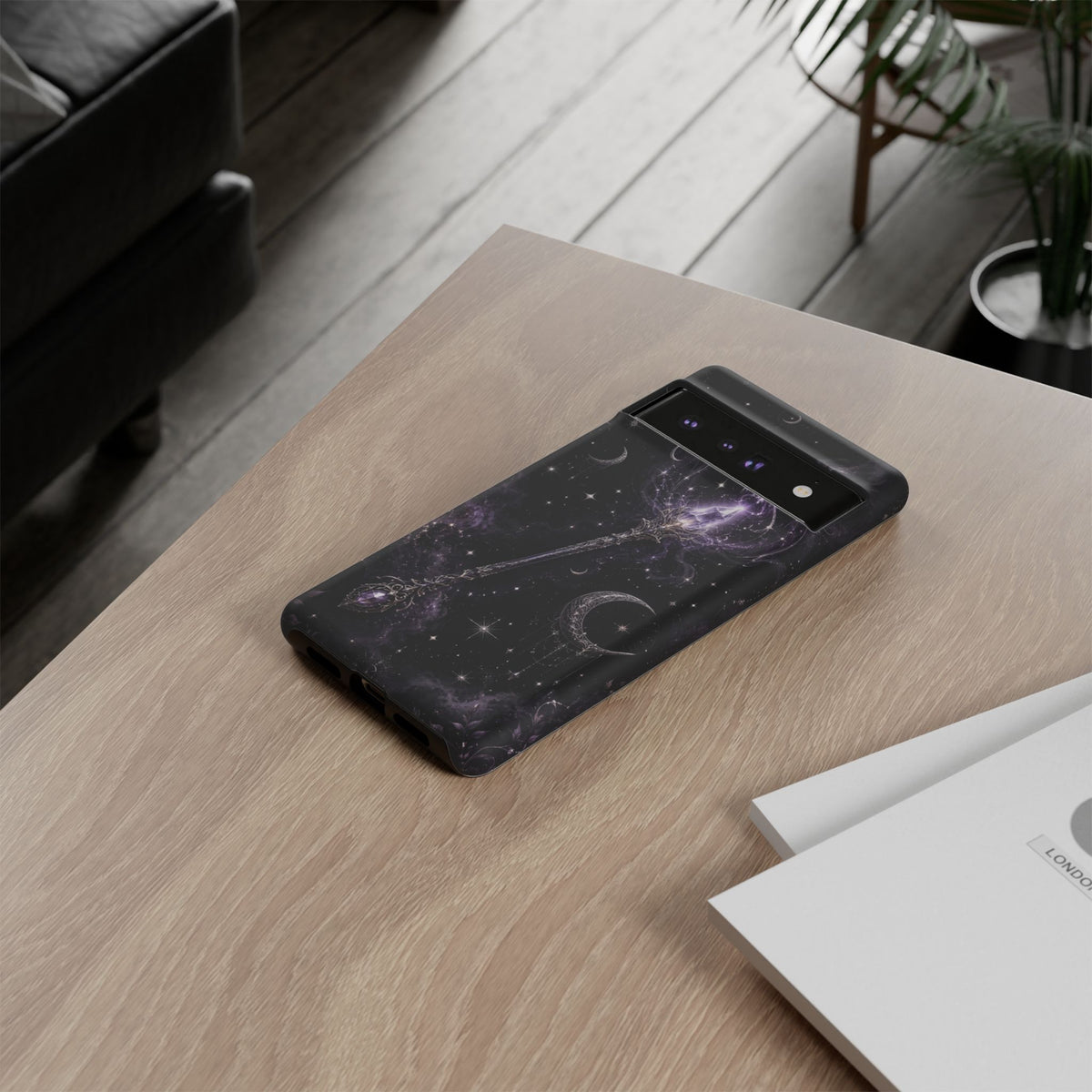 Celestial Magic Wand Phone Case — Mystic Moon & Stars Galaxy Tough Case