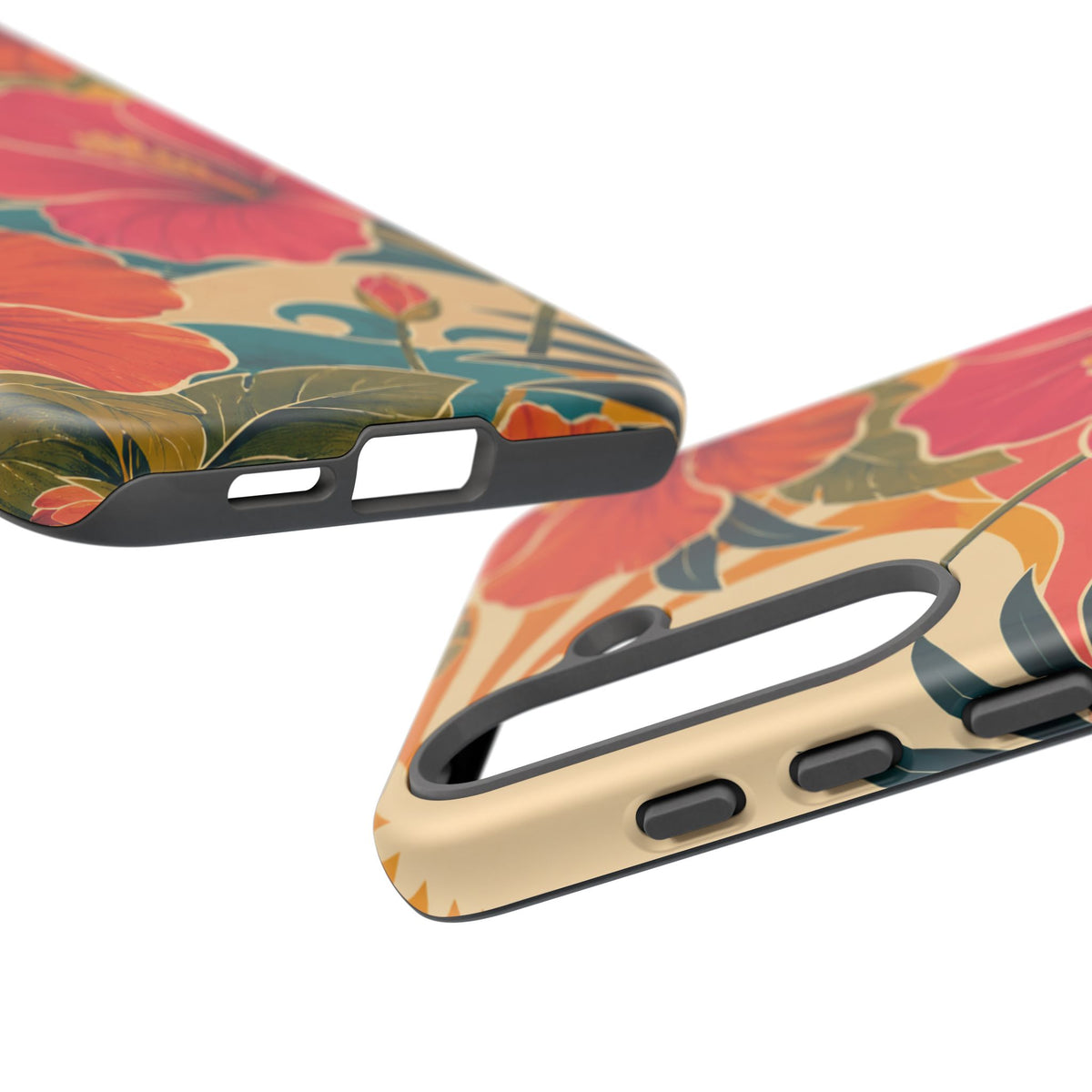 Tropical Floral Tough Phone Case — Sunset Vibes  Protective Cover