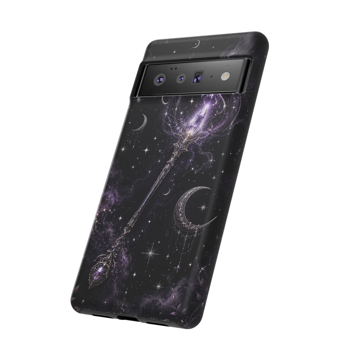 Celestial Magic Wand Phone Case — Mystic Moon & Stars Galaxy Tough Case
