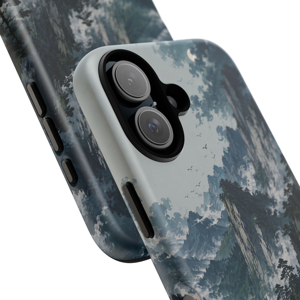 Mountain Landscape Phone Case — Misty Peaks Protective Tough Case