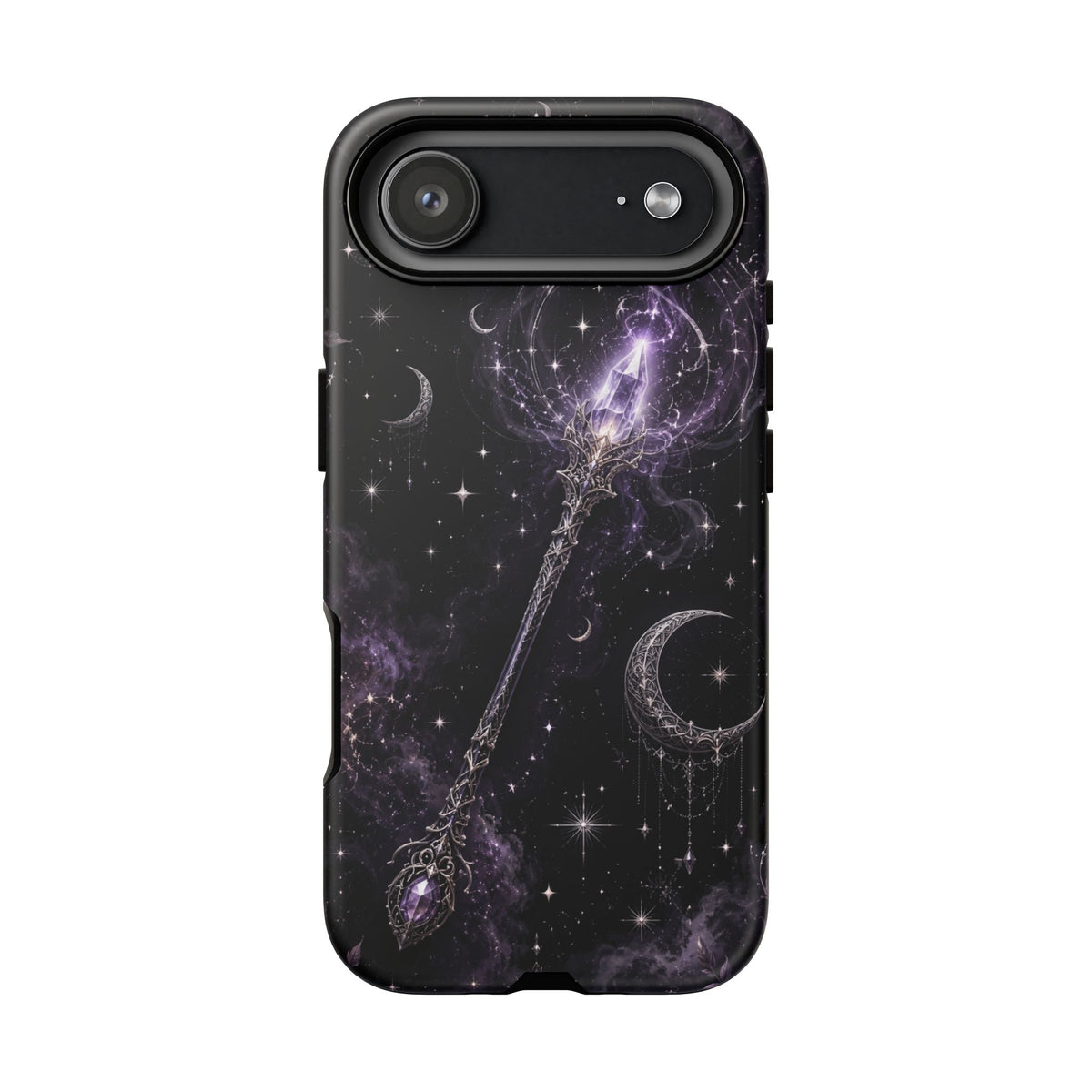 Celestial Magic Wand Phone Case — Mystic Moon & Stars Galaxy Tough Case