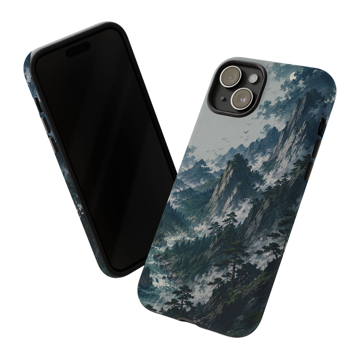 Mountain Landscape Phone Case — Misty Peaks Protective Tough Case