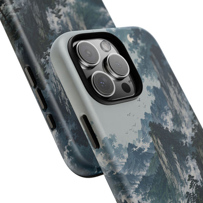 Mountain Landscape Phone Case — Misty Peaks Protective Tough Case