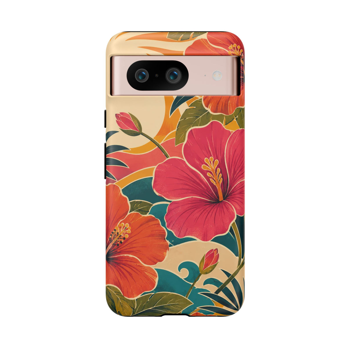 Tropical Floral Tough Phone Case — Sunset Vibes  Protective Cover