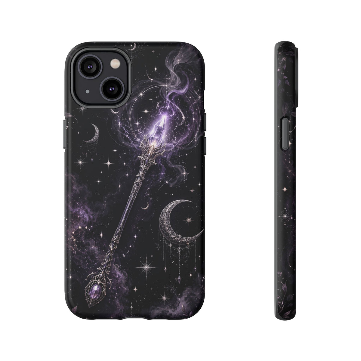 Celestial Magic Wand Phone Case — Mystic Moon & Stars Galaxy Tough Case