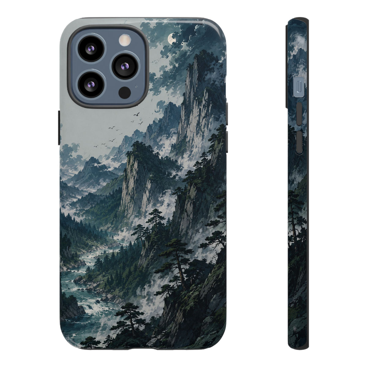 Mountain Landscape Phone Case — Misty Peaks Protective Tough Case