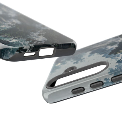 Mountain Landscape Phone Case — Misty Peaks Protective Tough Case