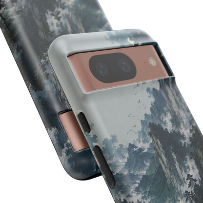 Mountain Landscape Phone Case — Misty Peaks Protective Tough Case