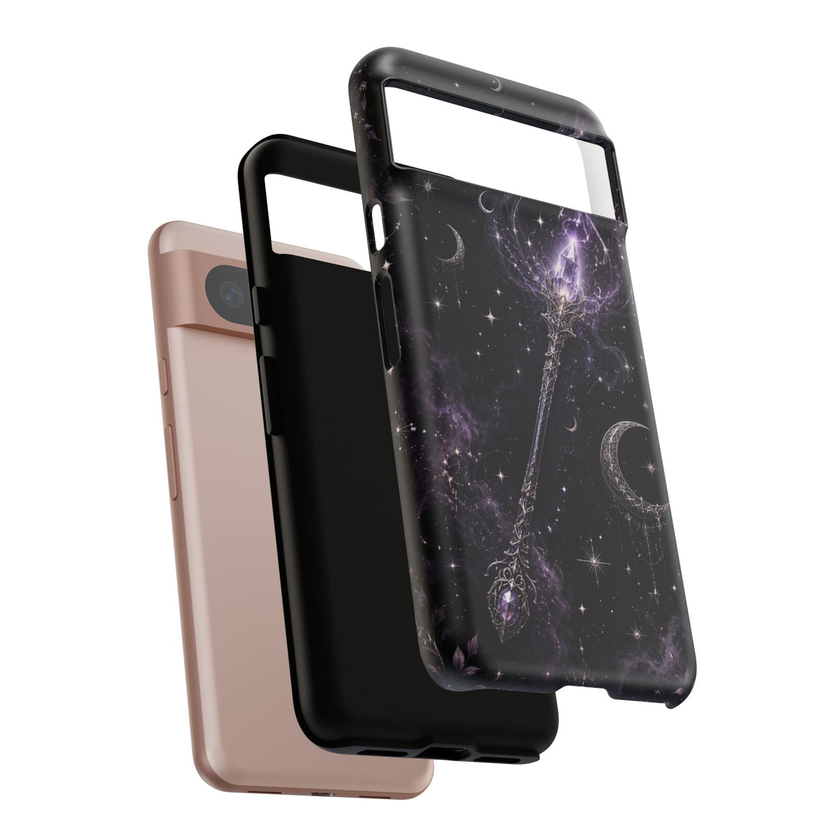 Celestial Magic Wand Phone Case — Mystic Moon & Stars Galaxy Tough Case