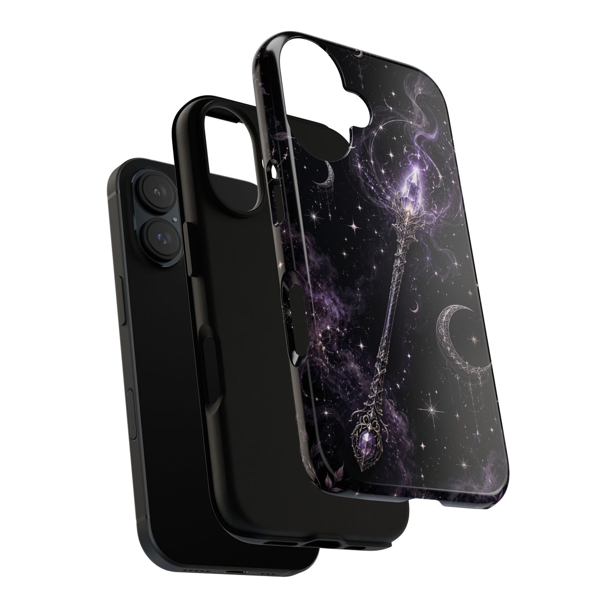 Celestial Magic Wand Phone Case — Mystic Moon & Stars Galaxy Tough Case