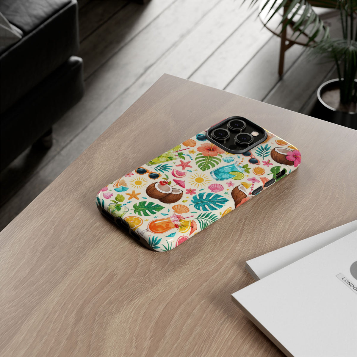 Tropical Cocktail Phone Case — Summer Beach Pattern iPhone Case