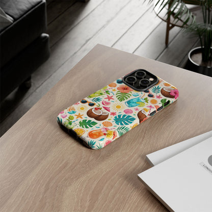 Tropical Cocktail Phone Case — Summer Beach Pattern iPhone Case