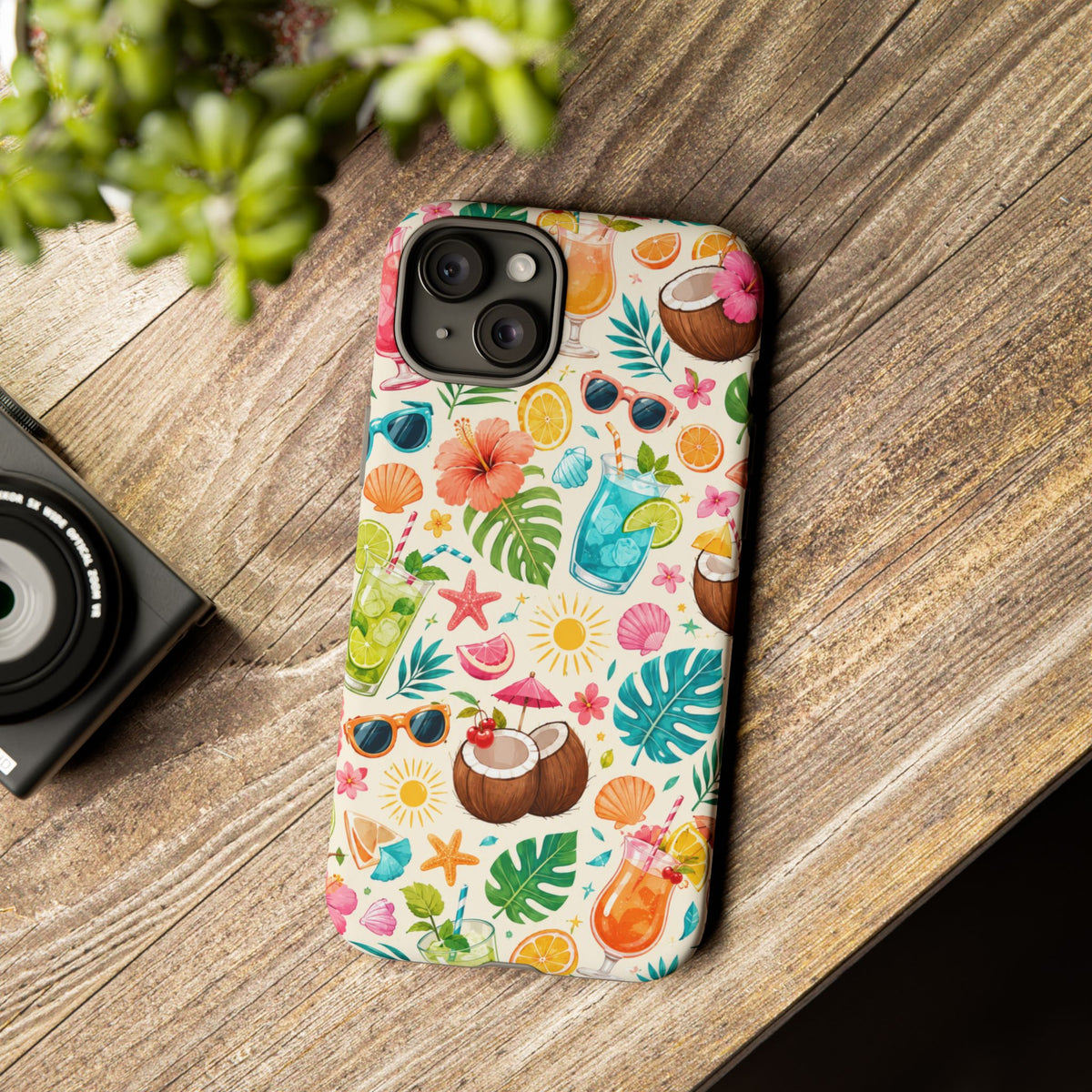 Tropical Cocktail Phone Case — Summer Beach Pattern iPhone Case