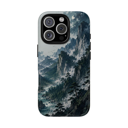 Mountain Landscape Phone Case — Misty Peaks Protective Tough Case