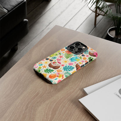 Tropical Cocktail Phone Case — Summer Beach Pattern iPhone Case