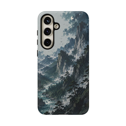 Mountain Landscape Phone Case — Misty Peaks Protective Tough Case