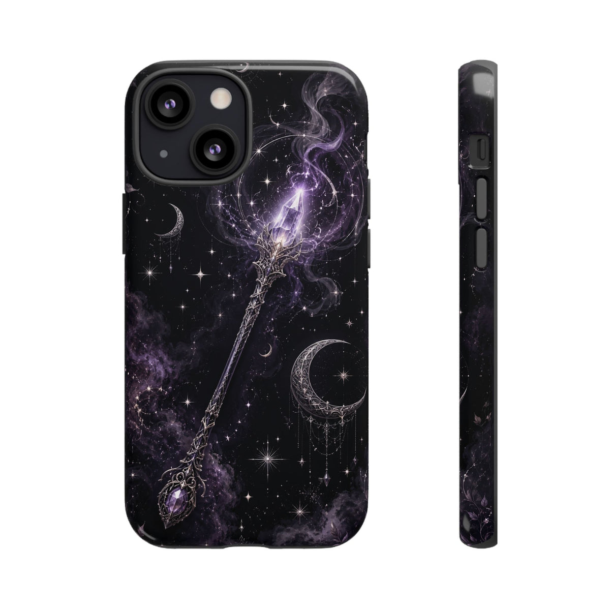 Celestial Magic Wand Phone Case — Mystic Moon & Stars Galaxy Tough Case
