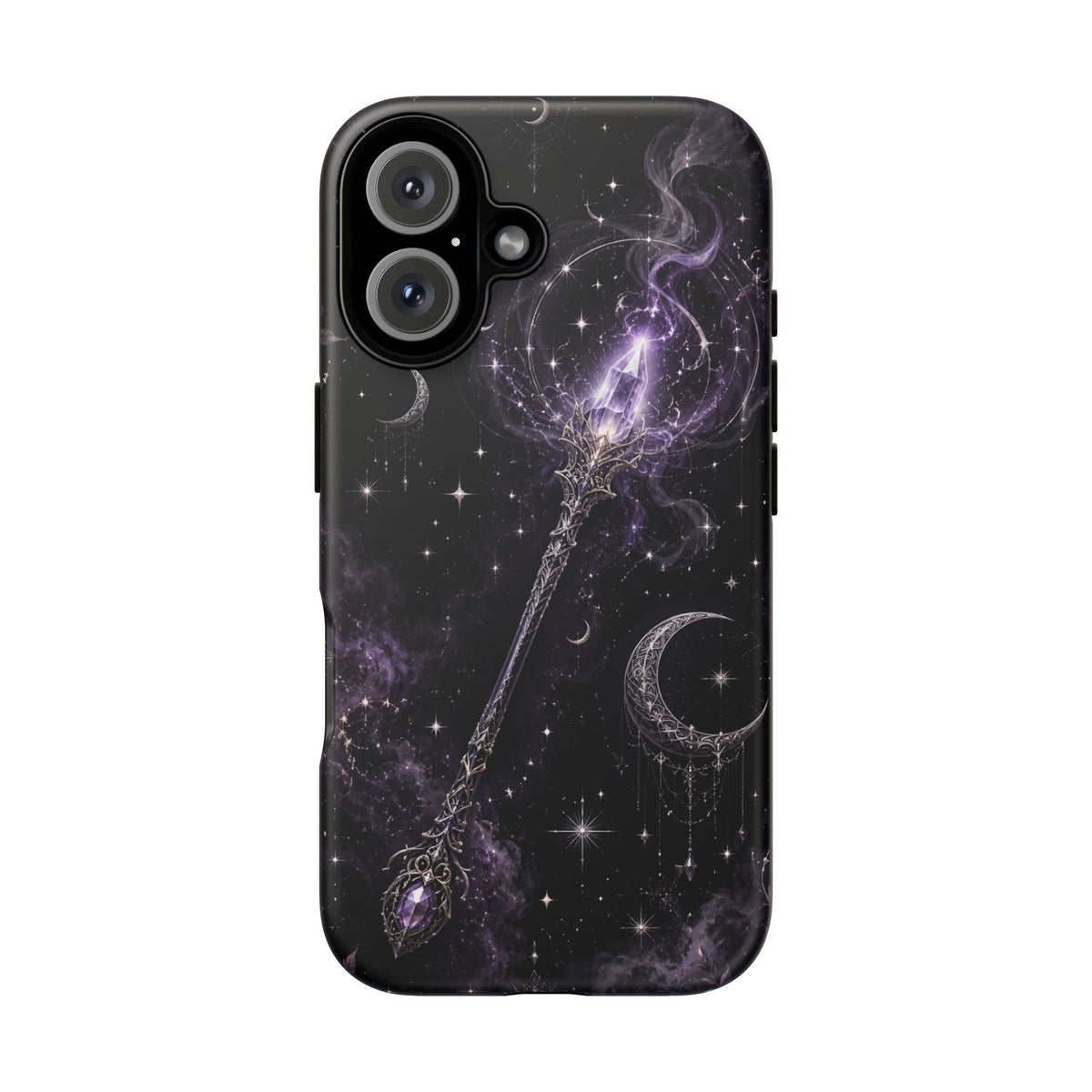 Celestial Magic Wand Phone Case — Mystic Moon & Stars Galaxy Tough Case