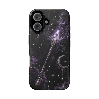Celestial Magic Wand Phone Case — Mystic Moon & Stars Galaxy Tough Case