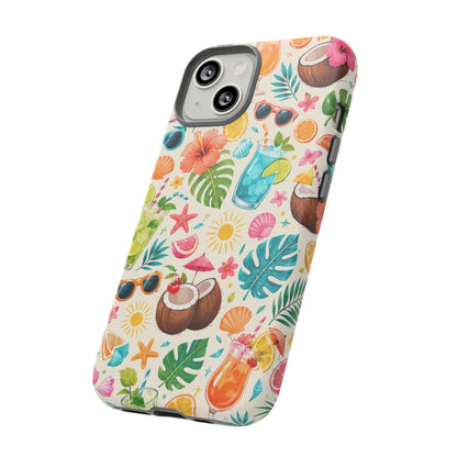 Tropical Cocktail Phone Case — Summer Beach Pattern iPhone Case