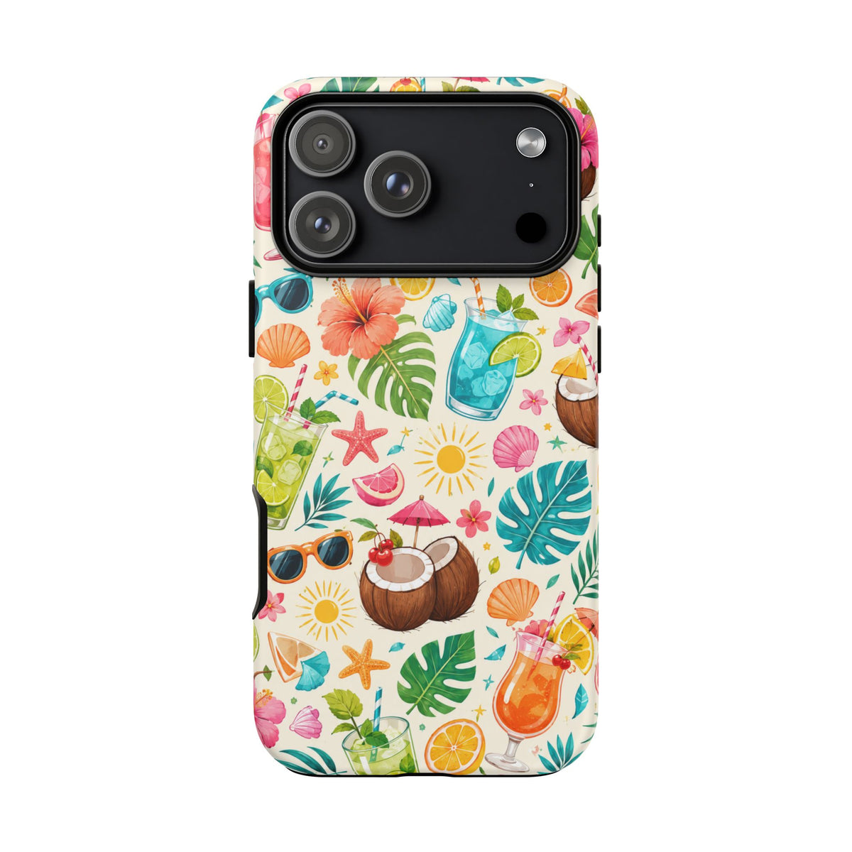 Tropical Cocktail Phone Case — Summer Beach Pattern iPhone Case
