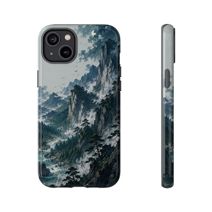 Mountain Landscape Phone Case — Misty Peaks Protective Tough Case