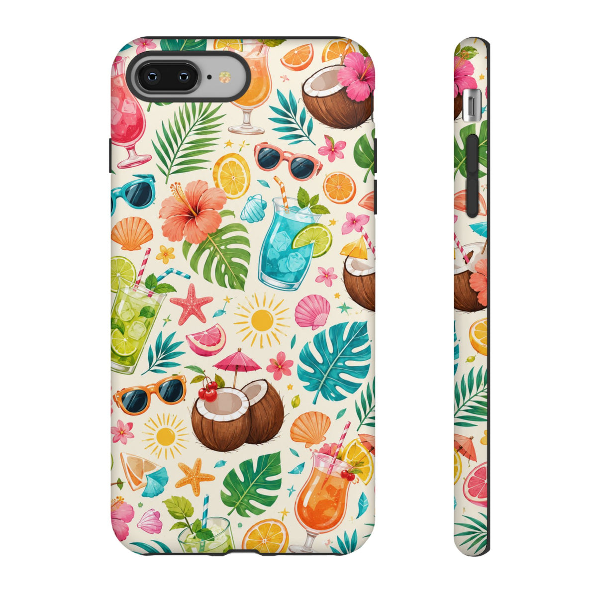 Tropical Cocktail Phone Case — Summer Beach Pattern iPhone Case