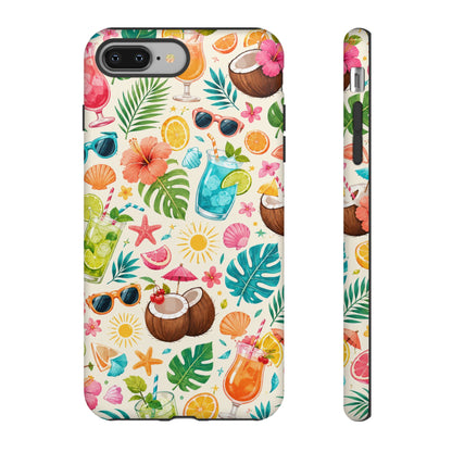 Tropical Cocktail Phone Case — Summer Beach Pattern iPhone Case