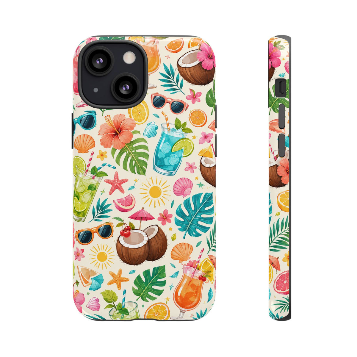 Tropical Cocktail Phone Case — Summer Beach Pattern iPhone Case