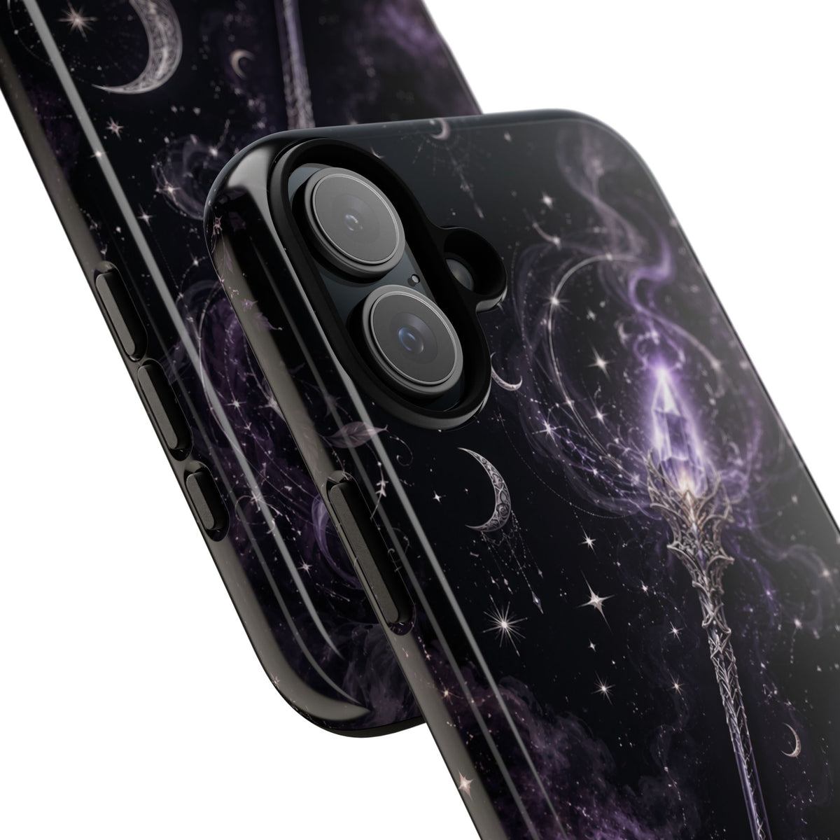 Celestial Magic Wand Phone Case — Mystic Moon & Stars Galaxy Tough Case