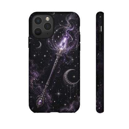 Celestial Magic Wand Phone Case — Mystic Moon & Stars Galaxy Tough Case