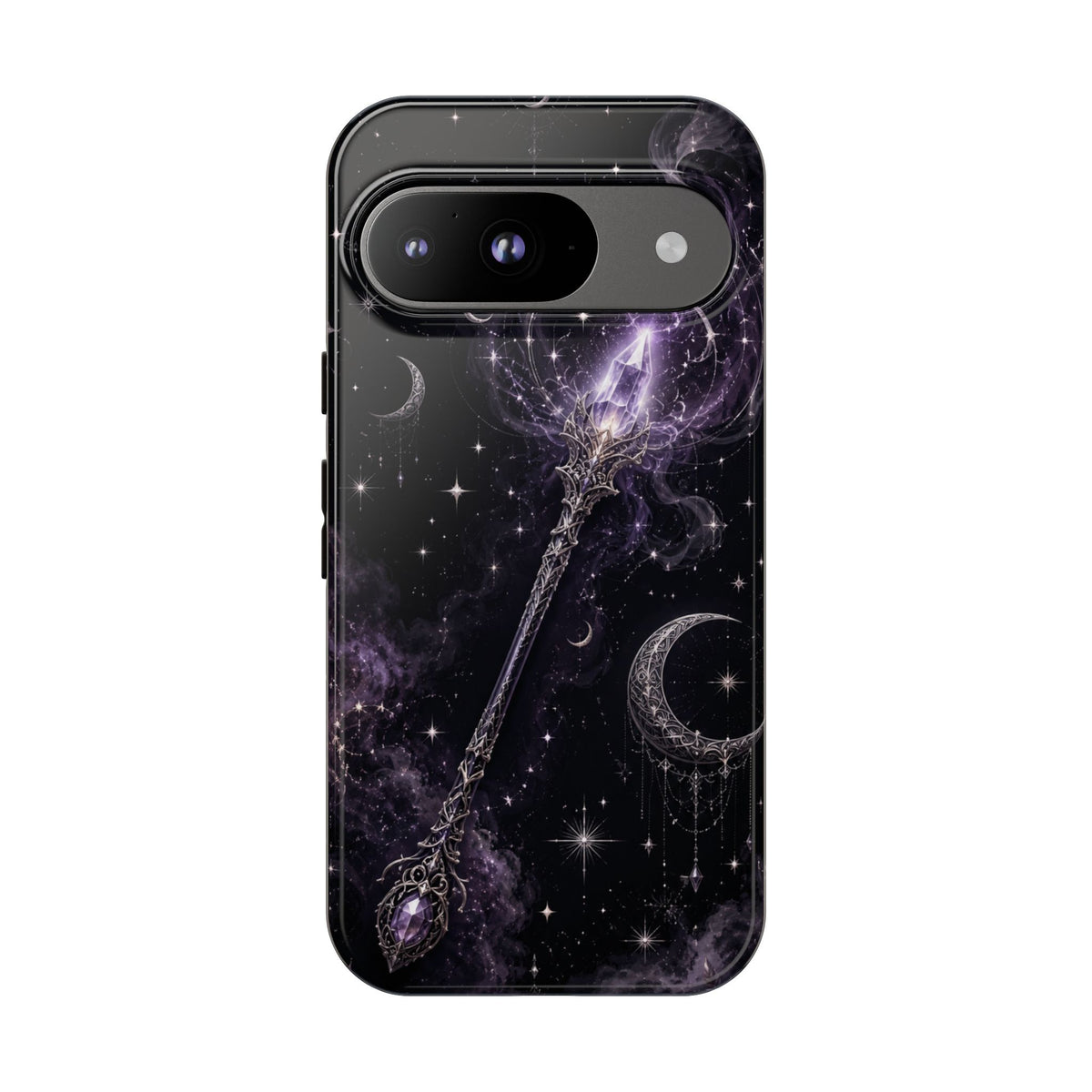 Celestial Magic Wand Phone Case — Mystic Moon & Stars Galaxy Tough Case