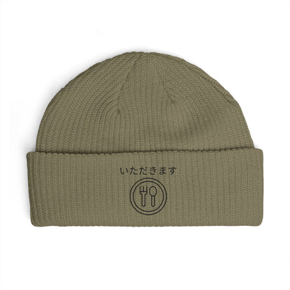 'Itadakimasu' Embroidered Foodie Cuff Beanie