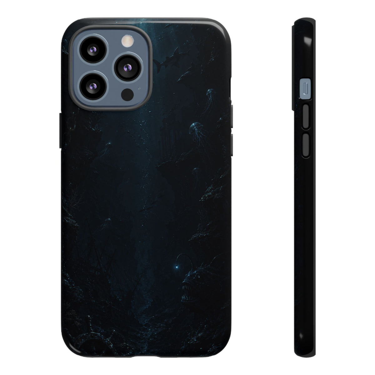 Dark Sea Trench Tough Phone Case — Protective Stylish iPhone Cover