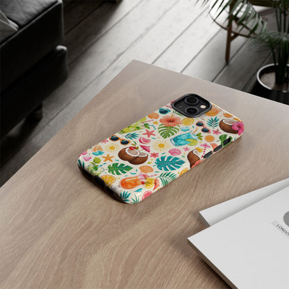 Tropical Cocktail Phone Case — Summer Beach Pattern iPhone Case